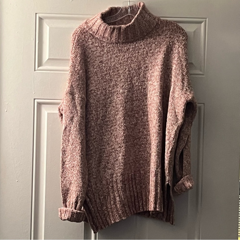 EDDIE BAUER pink heathered sweater sz XL *never worn*